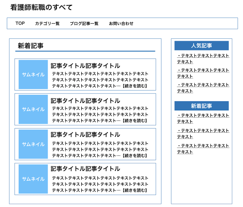 良くないサイト構成例